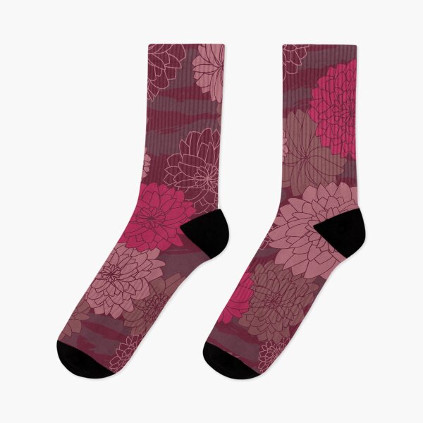 Item preview, Magenta dahlia floral seamless pattern designed and sold by Yulia Chepurova.