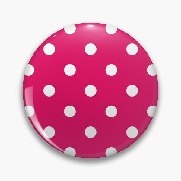 Item preview, Raspberry & White Polka Dot | Classic Pattern designed and sold by yoyomasks.