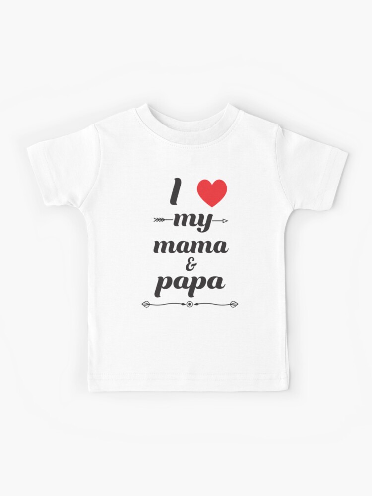 The Shop - Pack Of 2 - I Love MaMa PaPa T-Shirts For Boys & Girls