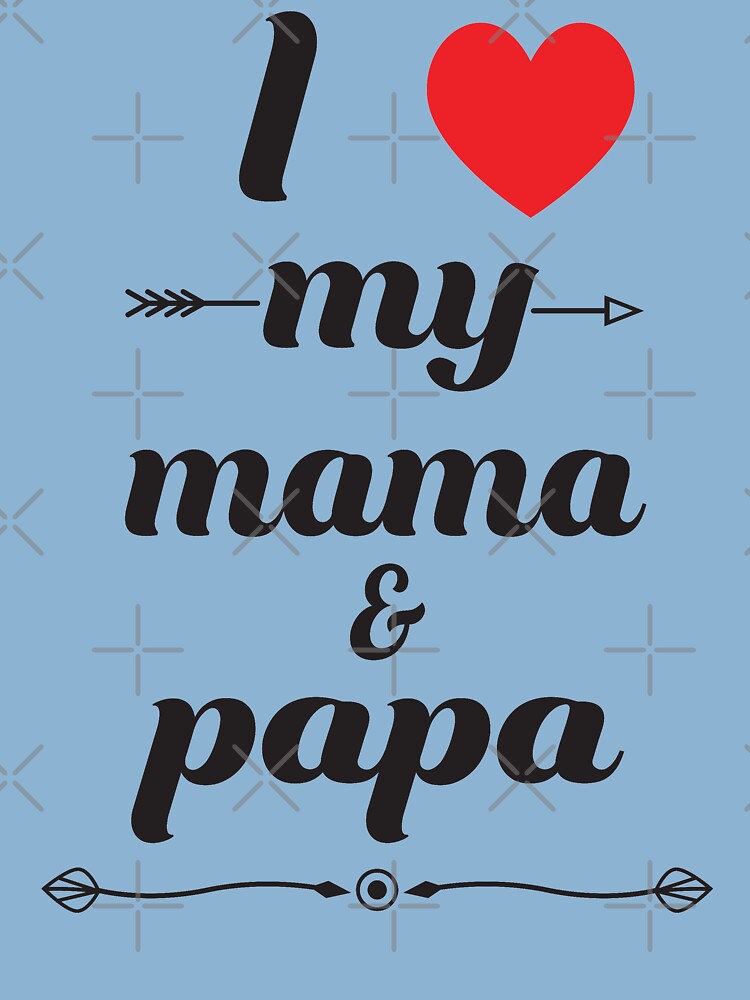 I love you Mama and Papa Baby One-Piece for Sale by freskalatte