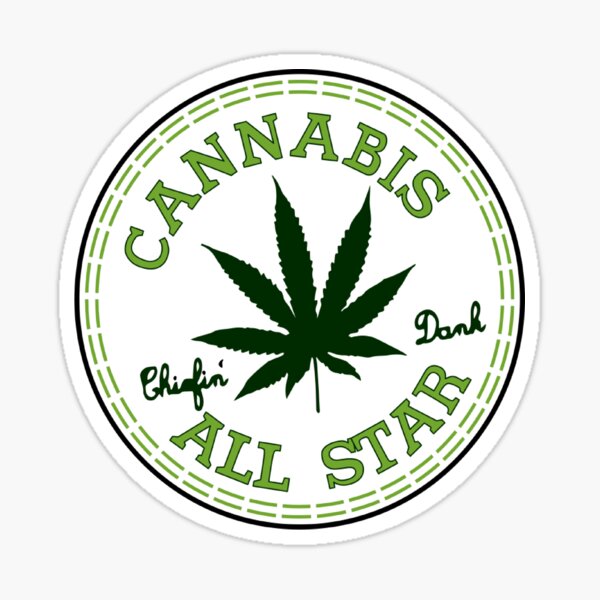Cannabis All Star Weed Design for Weed Lover Sticker