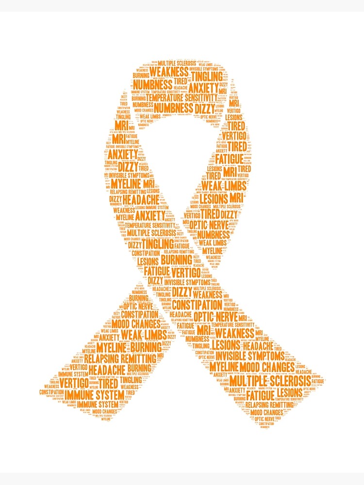 Multiple Sclerosis (MS) awareness ribbon - MS is more than a disease. It is  a lifestyle  Art Board Print for Sale by MustaFighter