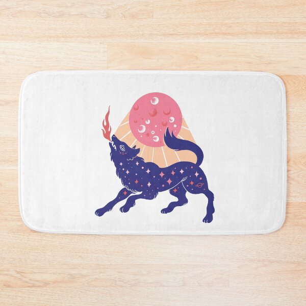 Item preview, Pink full mon and cosmic wolf designed and sold by Paolavk.