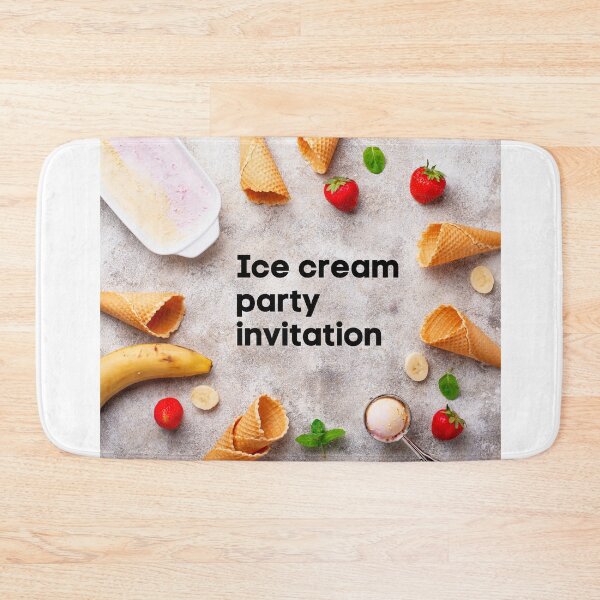 Item preview, Ice cream party invitation designed and sold by Delicarte.