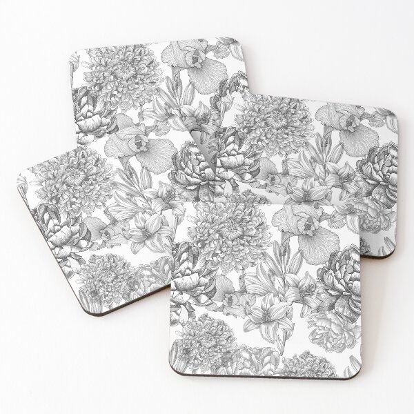Item preview, Engraving flowers pattern designed and sold by agakubish.
