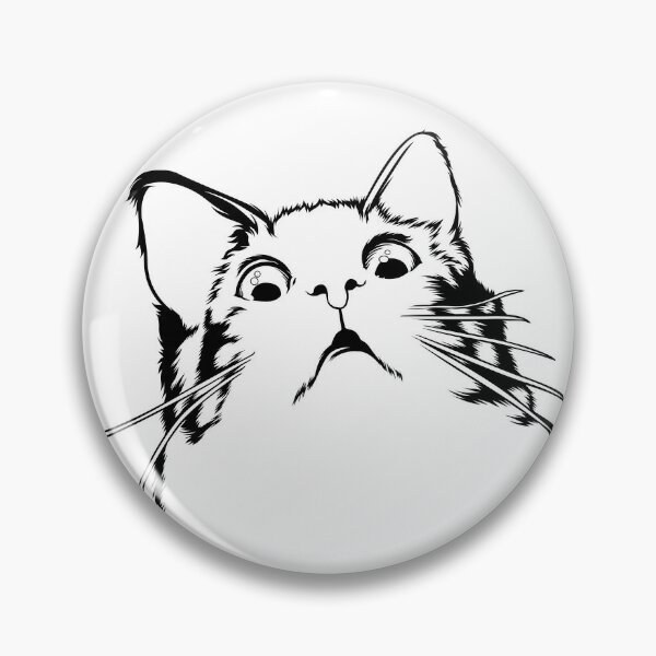 Cute Cat Soft Button Pins Sad and Cool Meme Pack Printed Icon