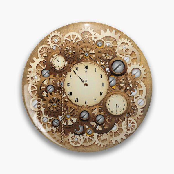 Item preview, Steampunk Clocks and Gears Vintage Retro Style Machine designed and sold by BluedarkArt.