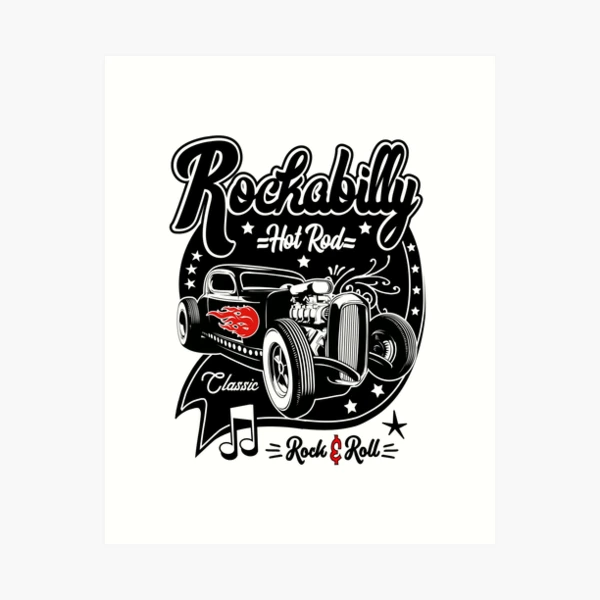 Rockabilly Hot Rod Retro Classic Cars Vintage Rock and Roll
