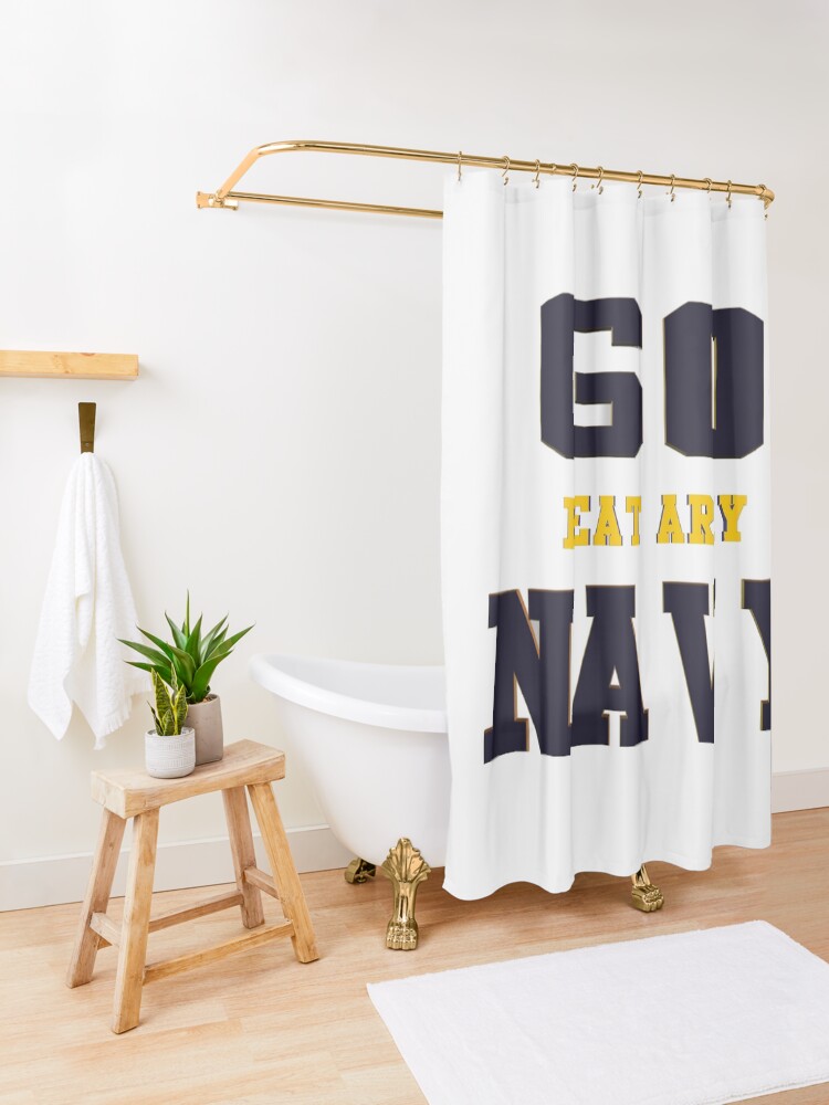 Alternate view of Go Navy, Beat Army!! Shower Curtain