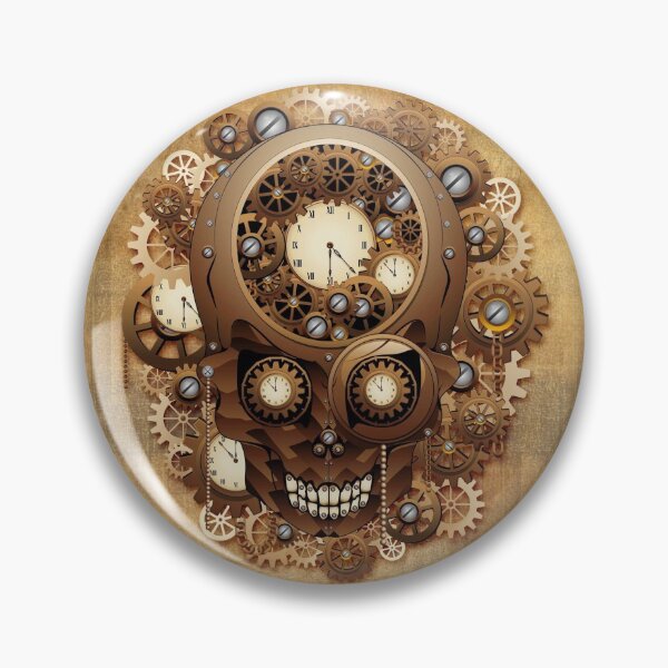 Item preview, Skull Steampunk Vintage Retro Style Machine designed and sold by BluedarkArt.