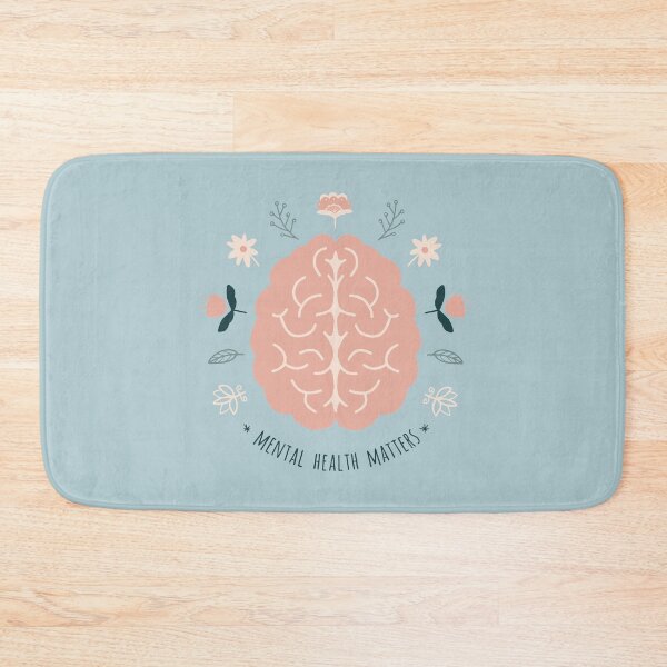 Item preview, Mental Health Matters // Blue //Mental Health Awareness // Brain & Floral Illustration  designed and sold by bohovibes.