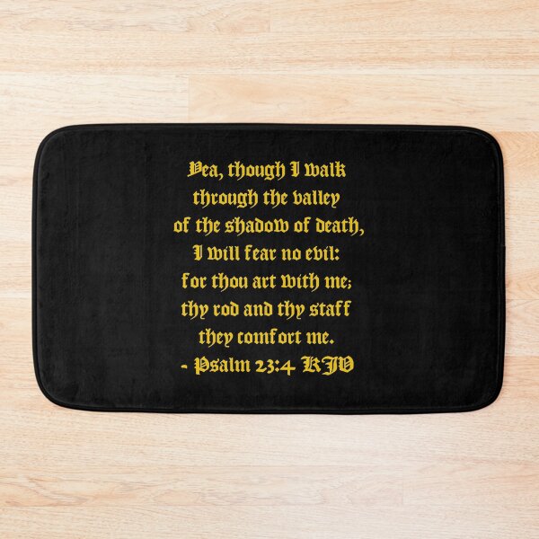 Item preview, Psalm 23:4 KJV - AV 1611 Style Gold Print designed and sold by VerShirts.