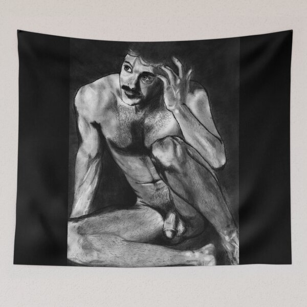 Item preview, Naked man with mustache designed and sold by Jevaz.