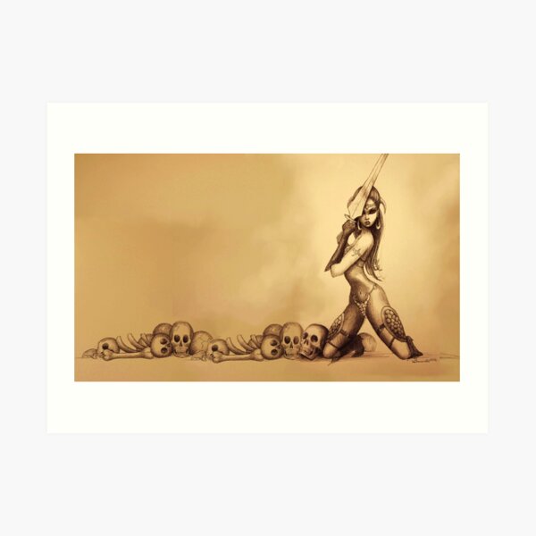 Warrior Girl Art Print