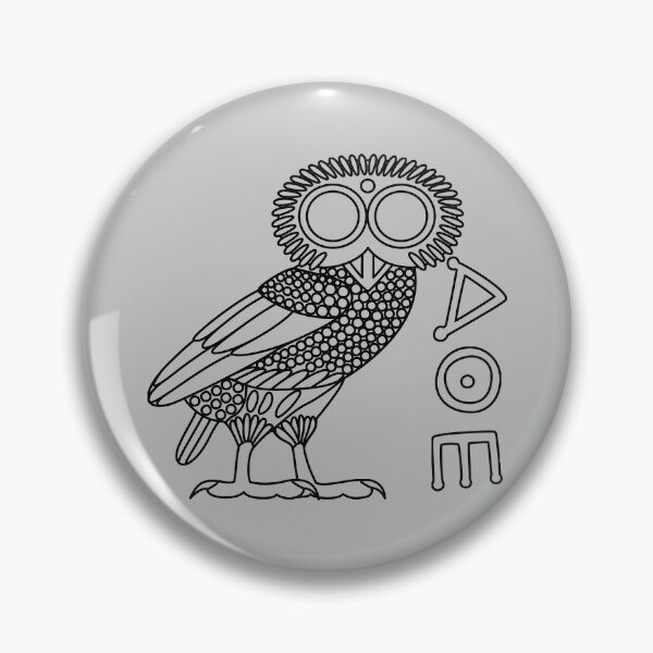 Item preview, Owl of Athena [Black Outline + Ethnicon] designed and sold by jorellaf.