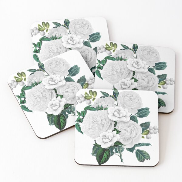 Item preview, White Wedding Rosees Floral Bouquet designed and sold by digitalvintage.
