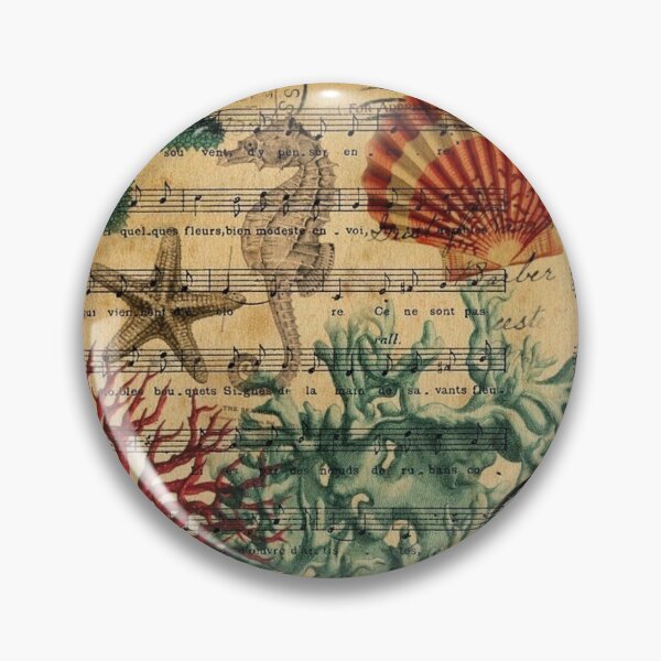 Item preview, cottagecore retro nautical ocean starfish coral seashells  designed and sold by LEILA ART SPACE.
