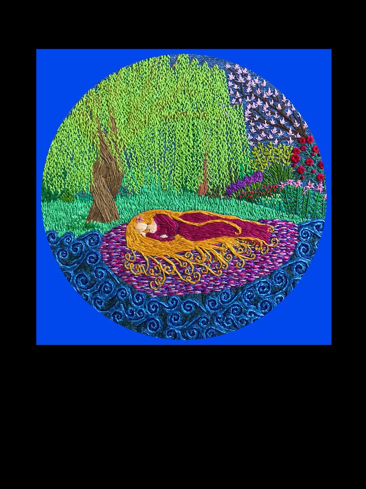 Thumbnail 7 of 7, Oversized T-Shirt, The Lady under the Willow Tree designed and sold by SewingSongbird.