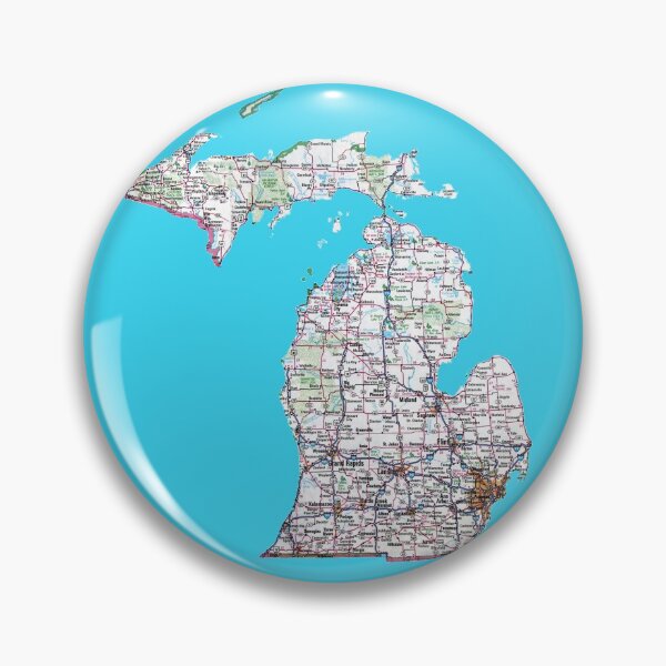 Item preview, Hoja de ruta de Michigan designed and sold by Havocgirl.