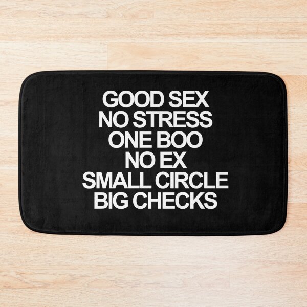 Item preview, Good sex, no stress, one boo, no ex, small circle, big checks designed and sold by Profashionall.