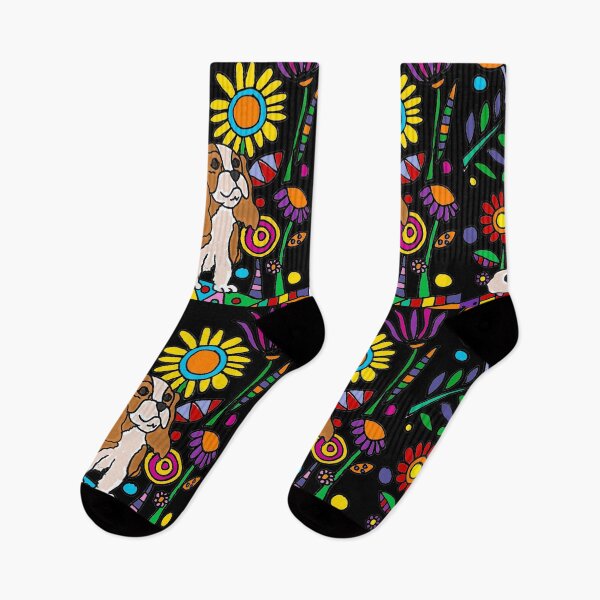 Item preview, Cute Cavalier Dog in Flower Garden designed and sold by Nature's Fancy.