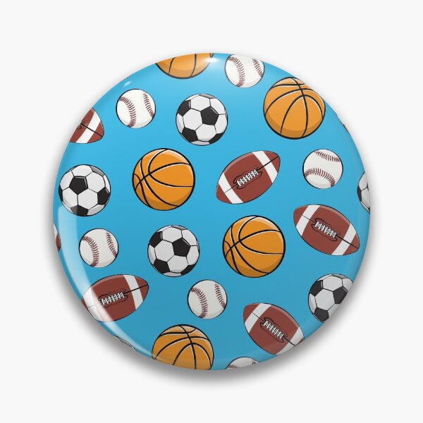 Item preview, Sports - Basketball, baseball, football, soccer - blue designed and sold by littlearrow.
