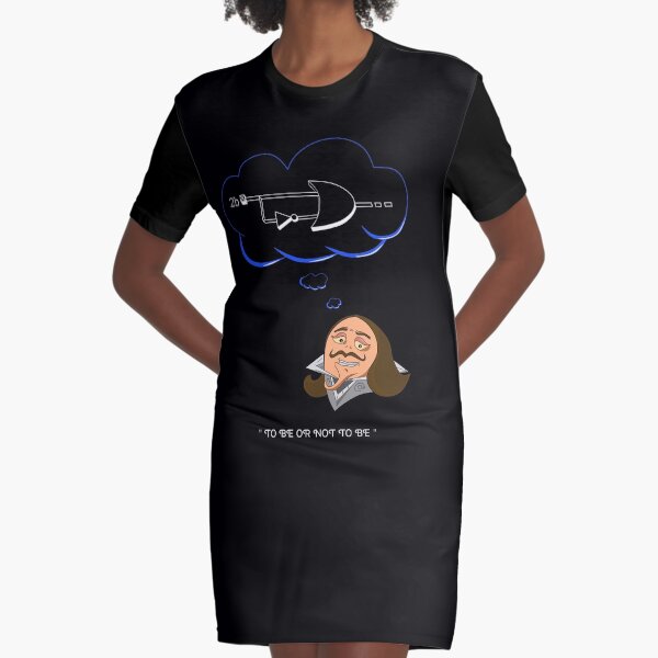 Digital electronic “ To be or not 2b “ Graphic T-Shirt Dress