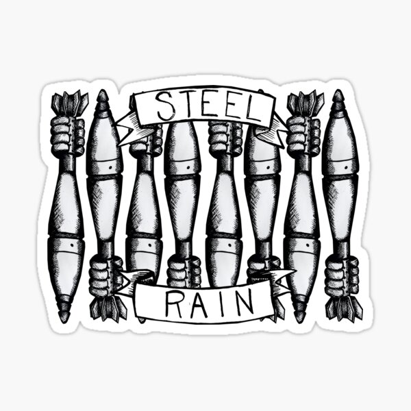 Vista previa del artículo con la obra «Lluvia de acero», diseñado y vendido por Flashed  Up.
