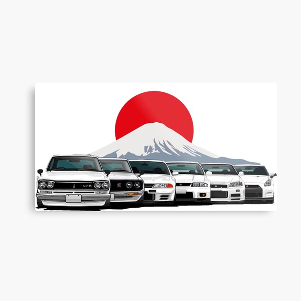 Nissan GTR Generationen Metallbild