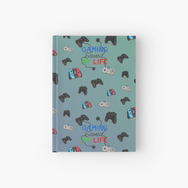 Gaming Saved My Life Pattern Hardcover Journal