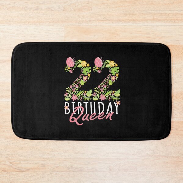 Item preview, 22nd Birthday Queen 22 Years Old Woman Floral B-day Theme graphic designed and sold by Grabitees.