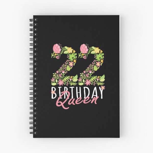 Item preview, 22nd Birthday Queen 22 Years Old Woman Floral B-day Theme graphic designed and sold by Grabitees.