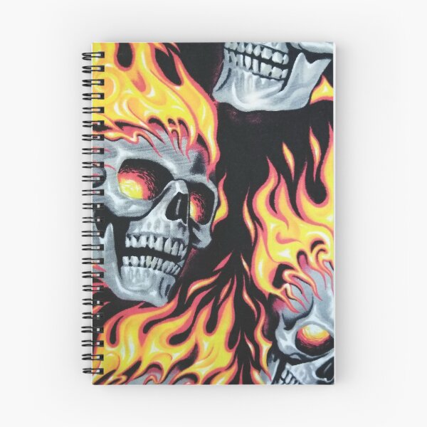 Item preview, Flaming Skull designed and sold by CrazyCraftLady.