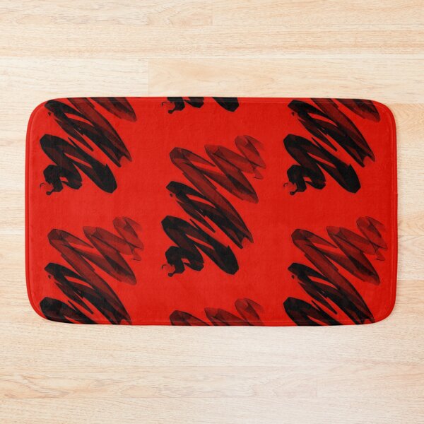 Item preview, 3D Black Scribble on Red Background designed and sold by Samm Poirier.