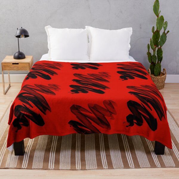 Item preview, 3D Black Scribble on Red Background designed and sold by Samm Poirier.