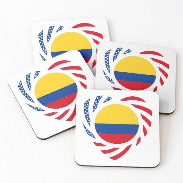 Item preview, Colombian American Multinational Patriot Flag Series (Heart) designed and sold by Carbon-Fibre Media.