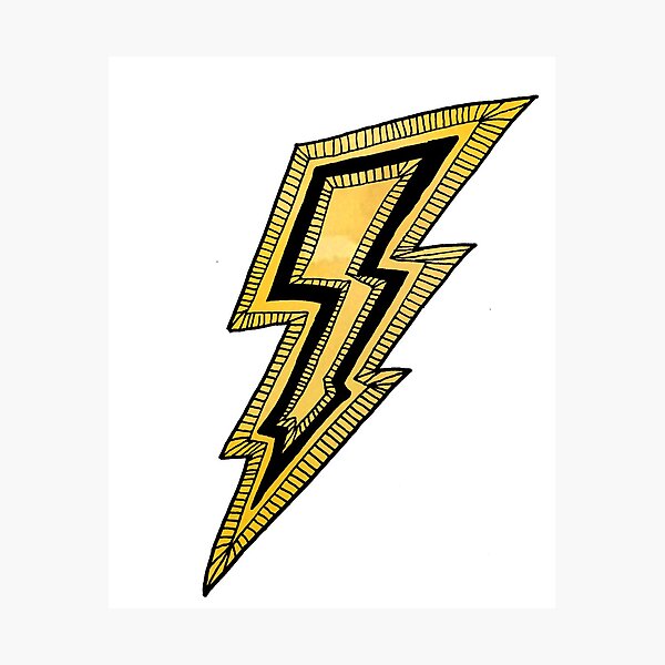 "Lightning Bolt Zentangle" Photographic Print for Sale by alexavec