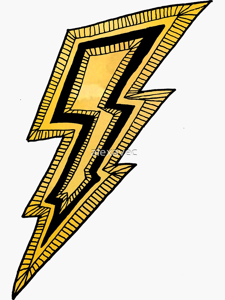 "Lightning Bolt Zentangle" Sticker for Sale by alexavec Redbubble