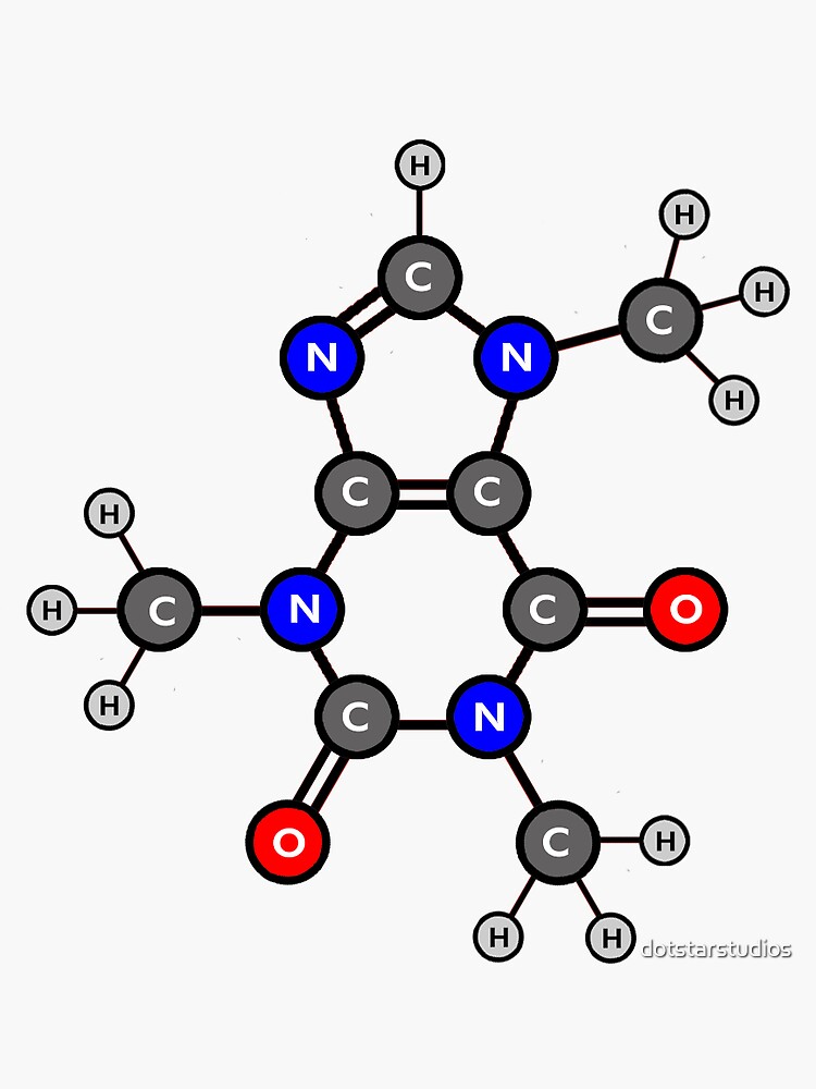 Caffeine - Color Molecule by dotstarstudios