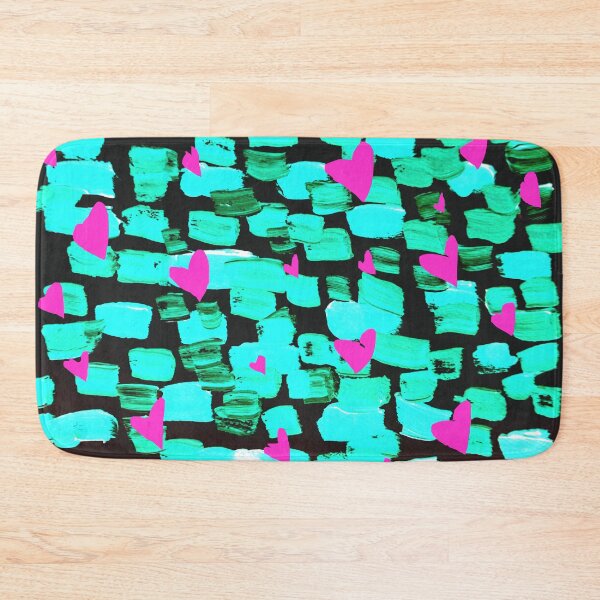 Item preview, Green Blue Pink Hearts designed and sold by katy hawk.