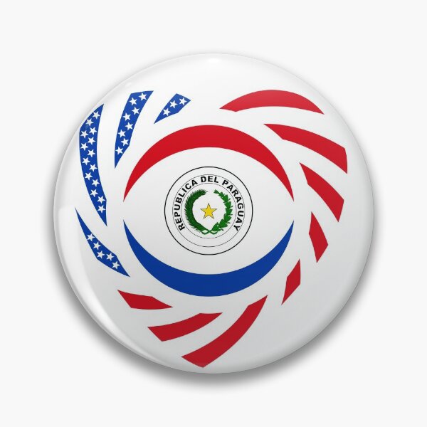 Item preview, Paraguayan American Multinational Patriot Flag Series (Heart) designed and sold by Carbon-Fibre Media.