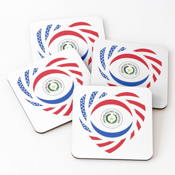 Item preview, Paraguayan American Multinational Patriot Flag Series (Heart) designed and sold by Carbon-Fibre Media.