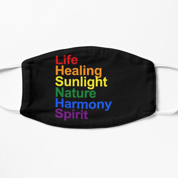 Rainbow Colours Explained Flat Mask