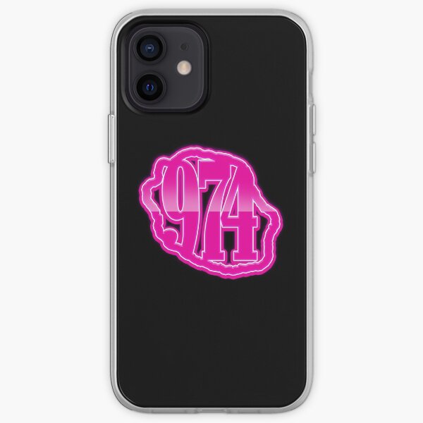 974 Ile de La Reunion - Logo - Fuchsia Coque souple iPhone