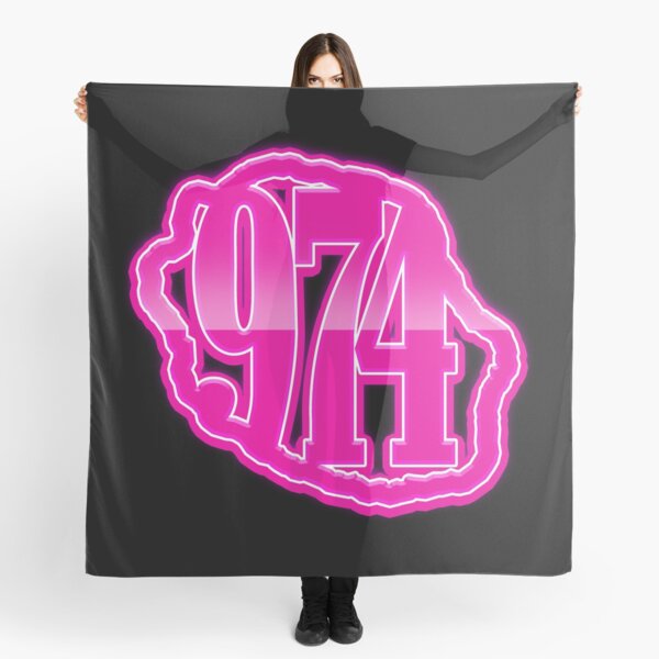 974 Ile de La Reunion - Logo - Fuchsia Foulard