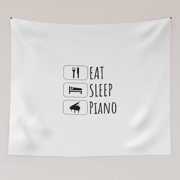 Artikelvorschau, Eat Sleep Klavier, Klavier Geschenk, Klavier Spieler, Klavier Spieler Geschenk entworfen und verkauft von Minimalist Quotes and Sayings.