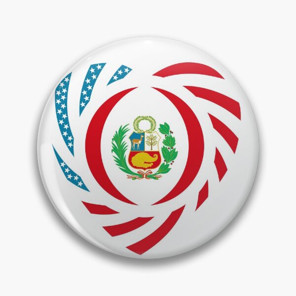Item preview, Peruvian American Multinational Patriot Flag Series (Heart) designed and sold by Carbon-Fibre Media.
