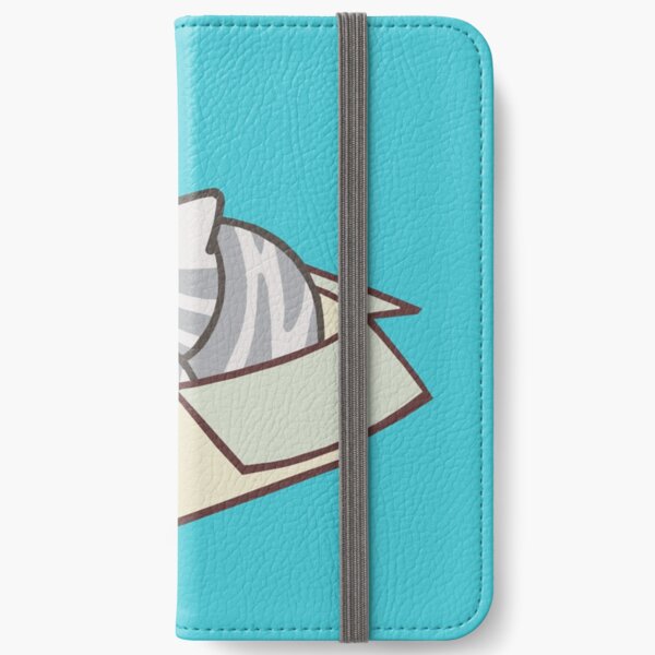 Gray kitty in a Box iPhone Wallet