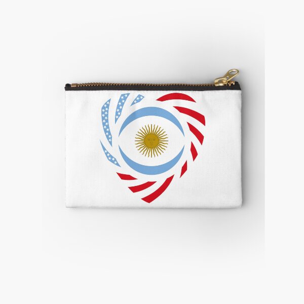 Item preview, Argentinian American Multinational Patriot Flag Series (Heart) designed and sold by Carbon-Fibre Media.