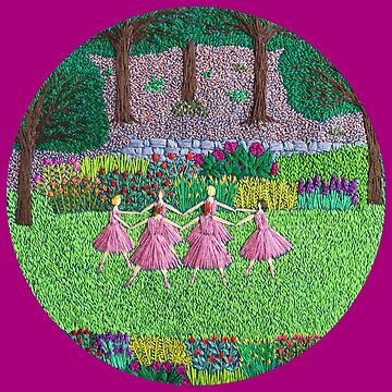 Artwork thumbnail, Ballerinas in the Garden by SewingSongbird